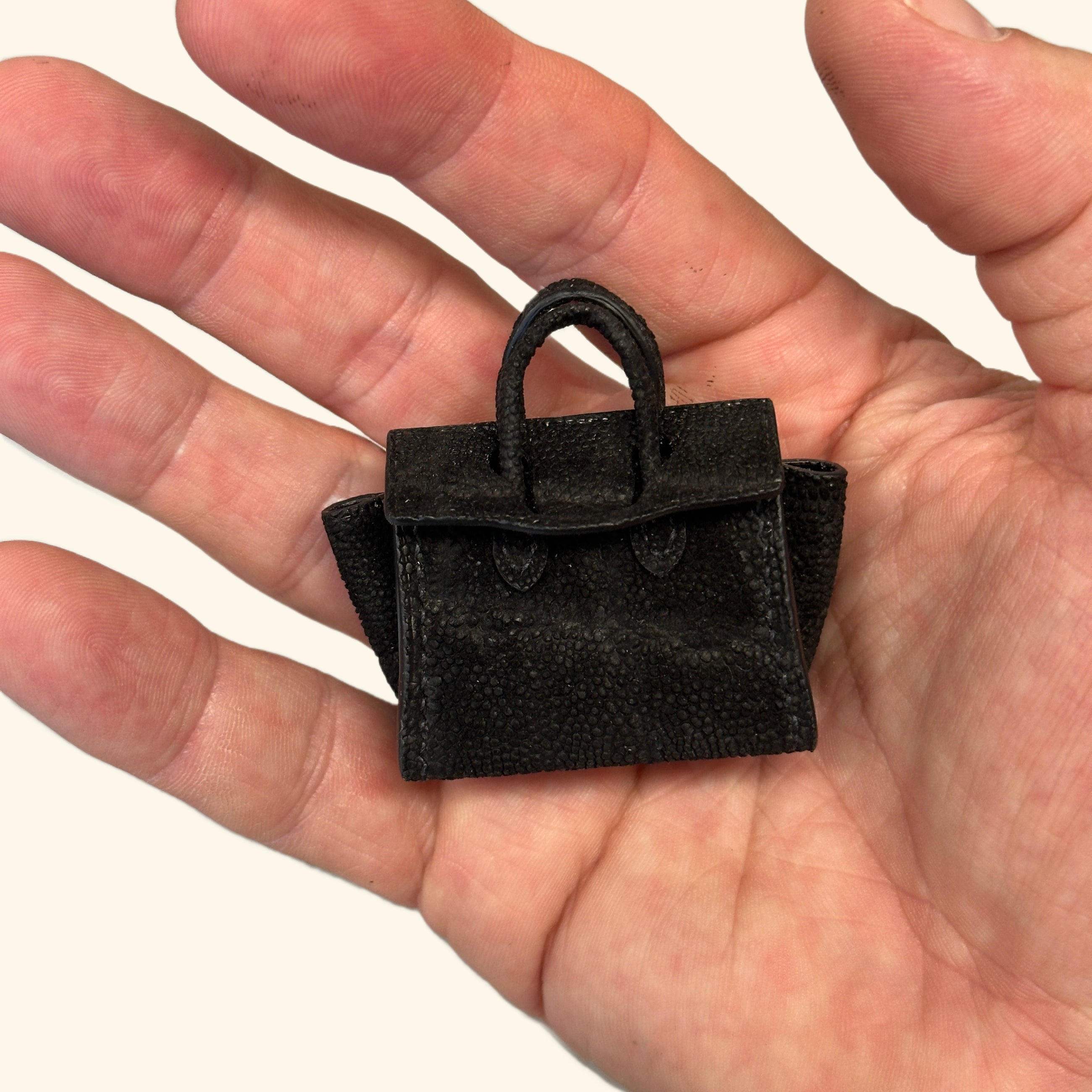 Micro Dream Bag in Black Velvet Elephant