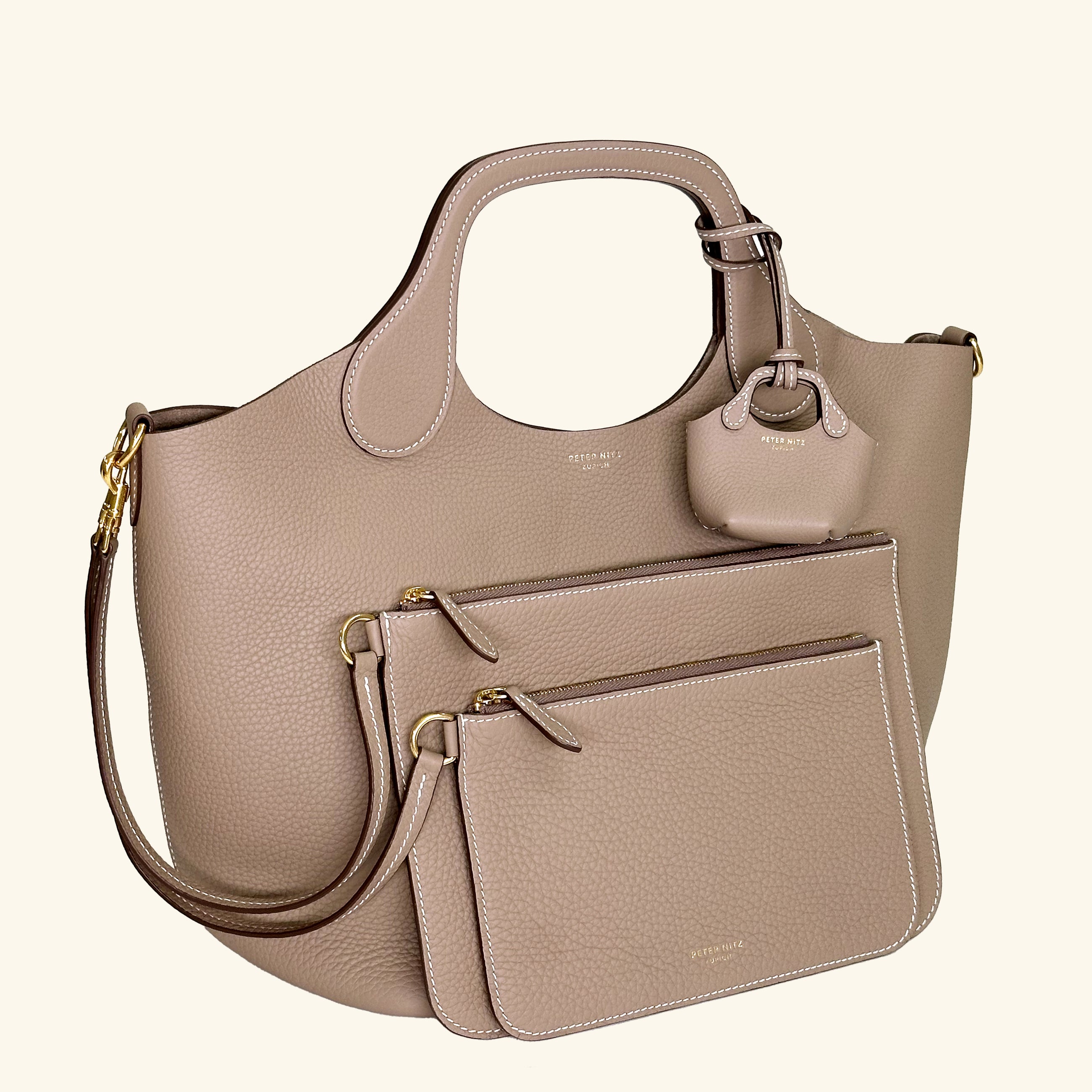 Large Zip Pouch in Geneva Calf